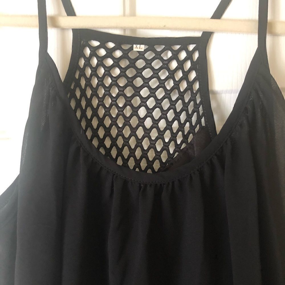 Really cute black sundress built in slip